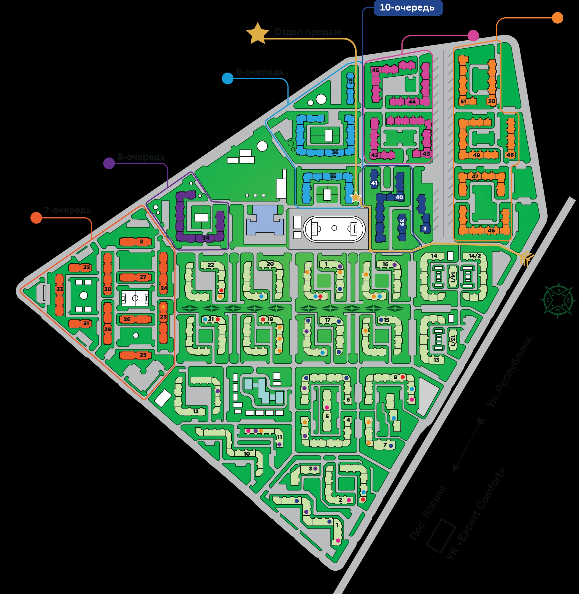 Lesnaya Polyana site plan and layout
